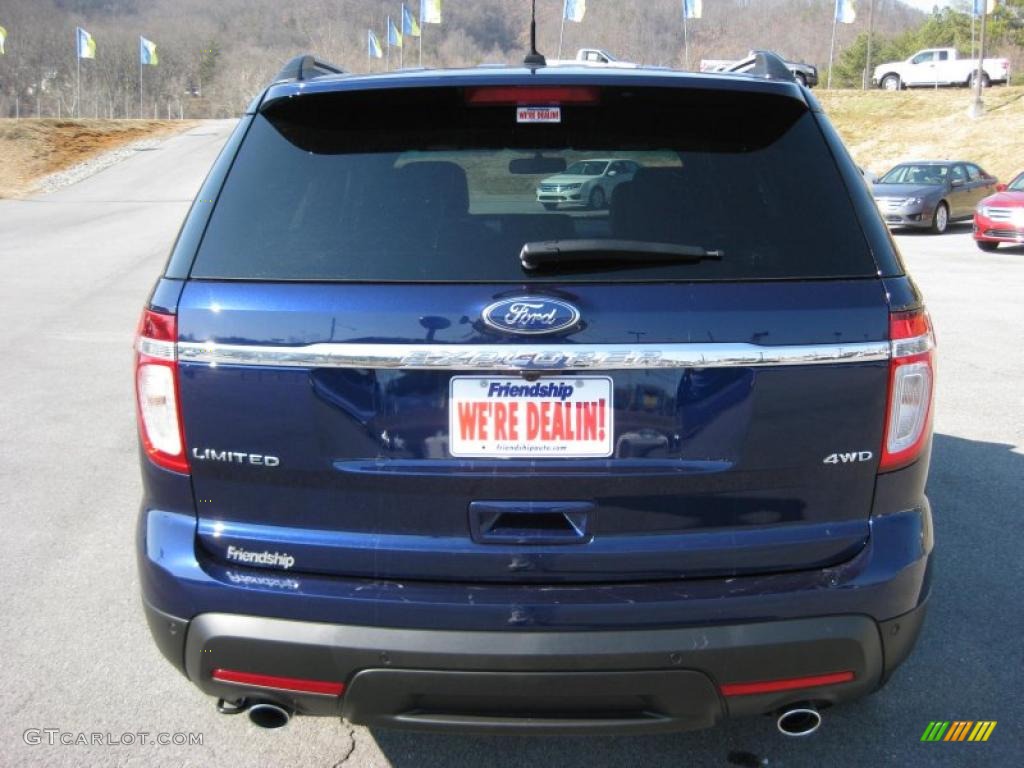 2011 Explorer Limited 4WD - Kona Blue Metallic / Charcoal Black photo #7