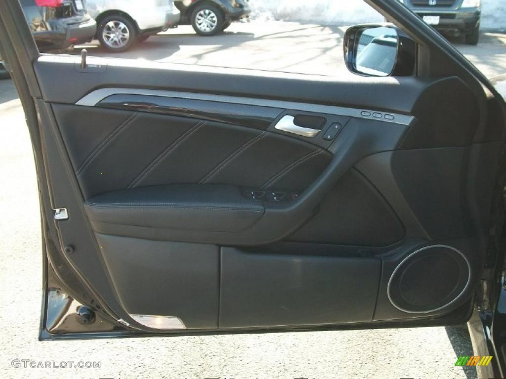 2007 Acura TL 3.5 Type-S Ebony/Silver Door Panel Photo #45459241