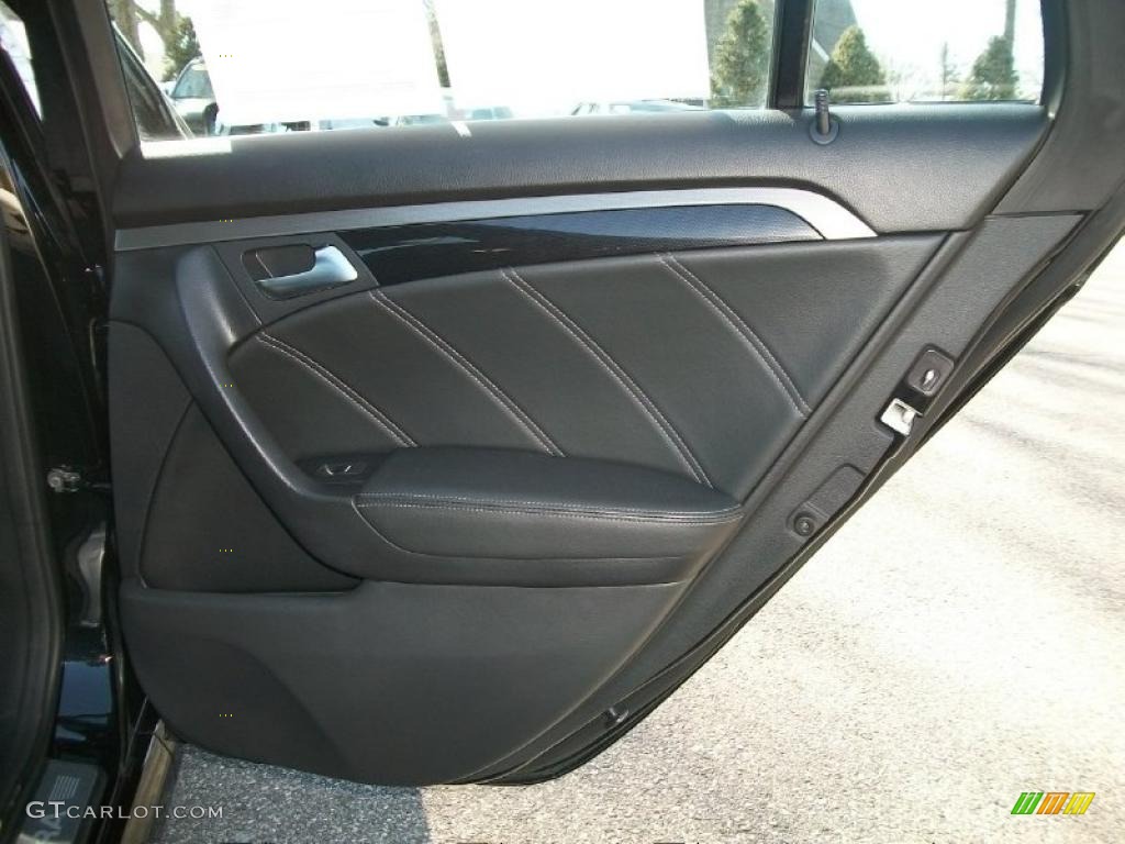 2007 Acura TL 3.5 Type-S Ebony/Silver Door Panel Photo #45459375