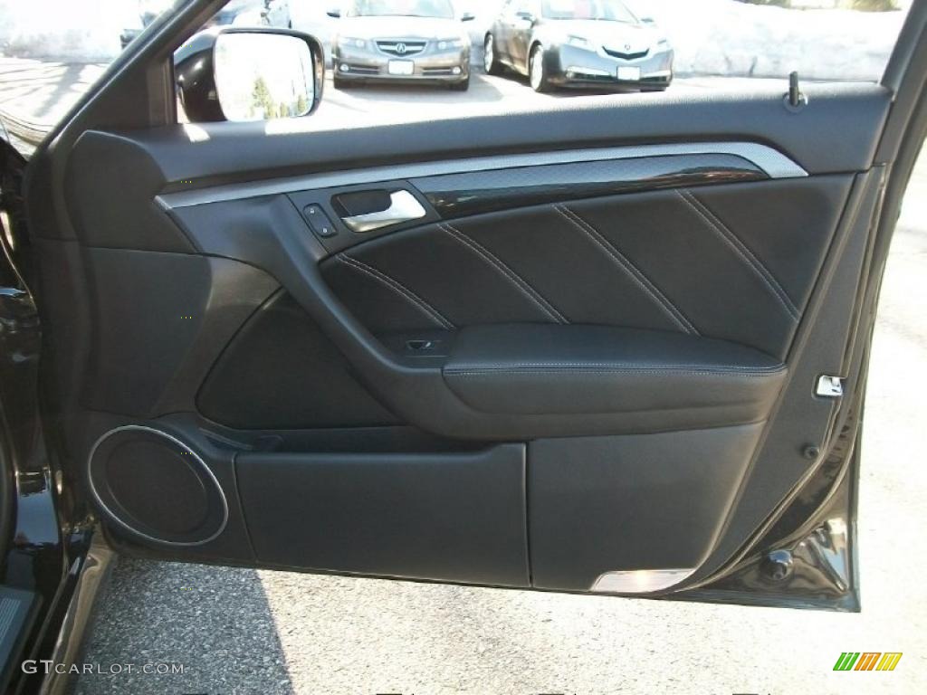 2007 Acura TL 3.5 Type-S Ebony/Silver Door Panel Photo #45459389