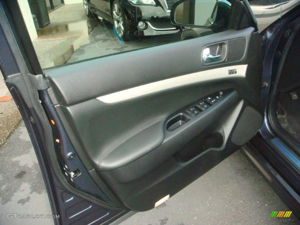 2008 Infiniti G 35 S Sport Sedan Graphite Door Panel Photo #45459557