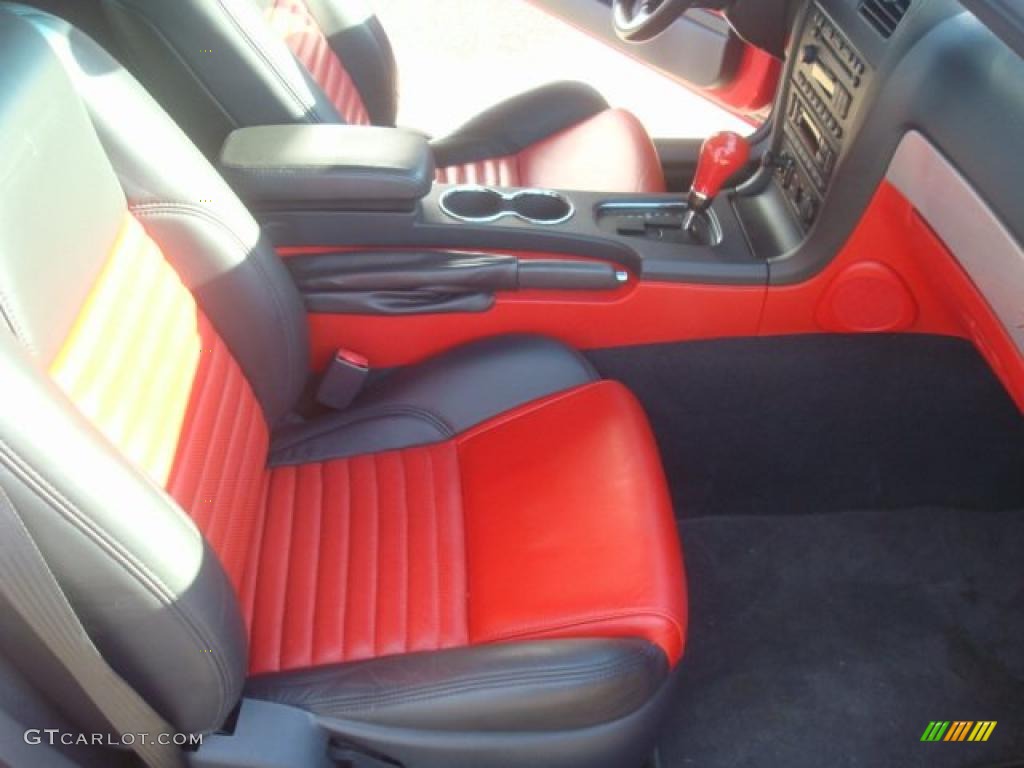 Torch Red Interior 2002 Ford Thunderbird Premium Roadster Photo #45466470