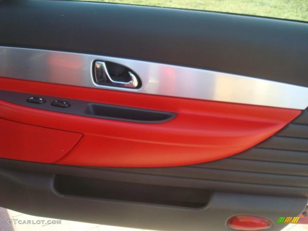2002 Ford Thunderbird Premium Roadster Torch Red Door Panel Photo #45466478