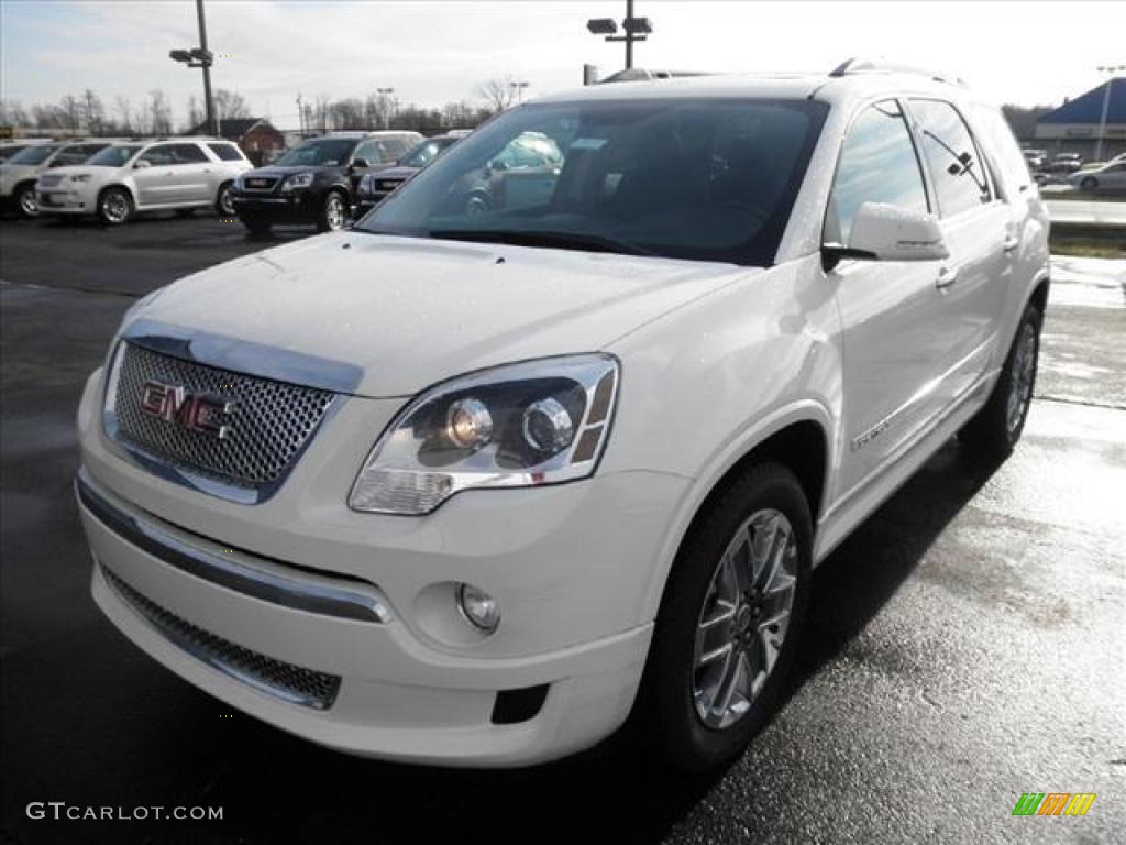 White Diamond Tintcoat 2011 GMC Acadia Denali Exterior Photo #45466631