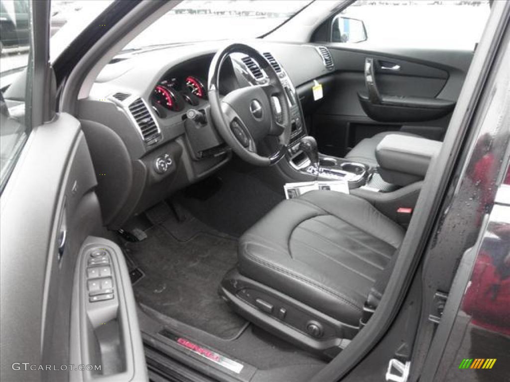 Ebony Interior 2011 GMC Acadia Denali Photo #45467474