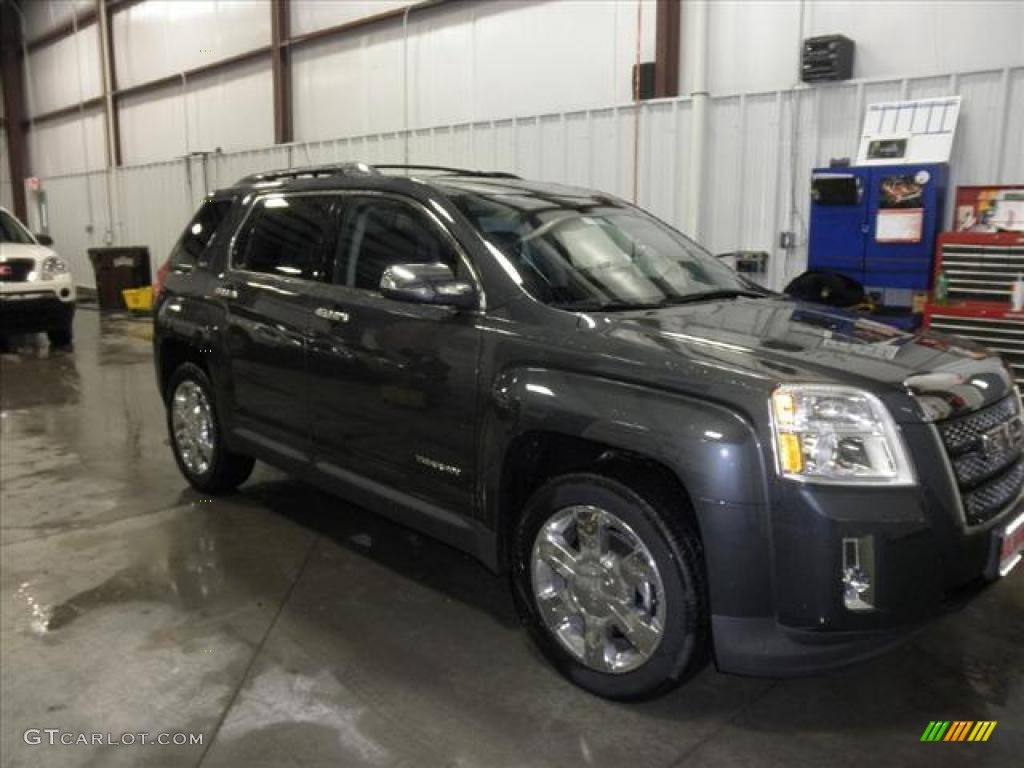 2011 Terrain SLT AWD - Carbon Black Metallic / Jet Black photo #1