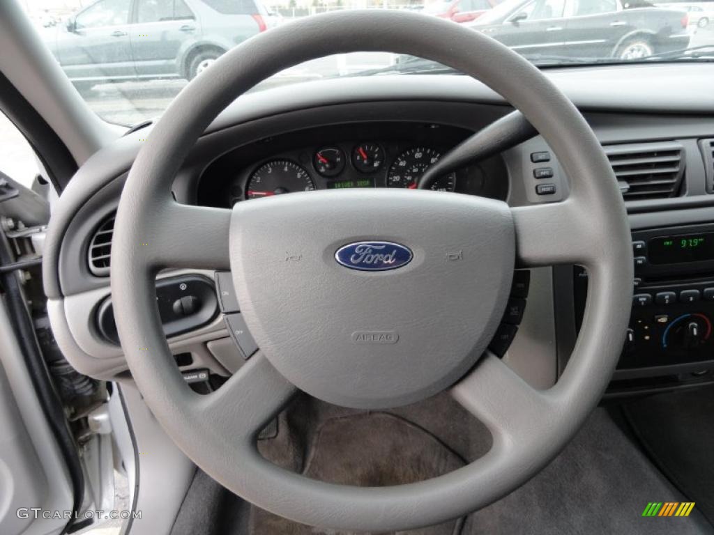 2005 Ford Taurus SE Wagon Medium/Dark Flint Steering Wheel Photo #45467982