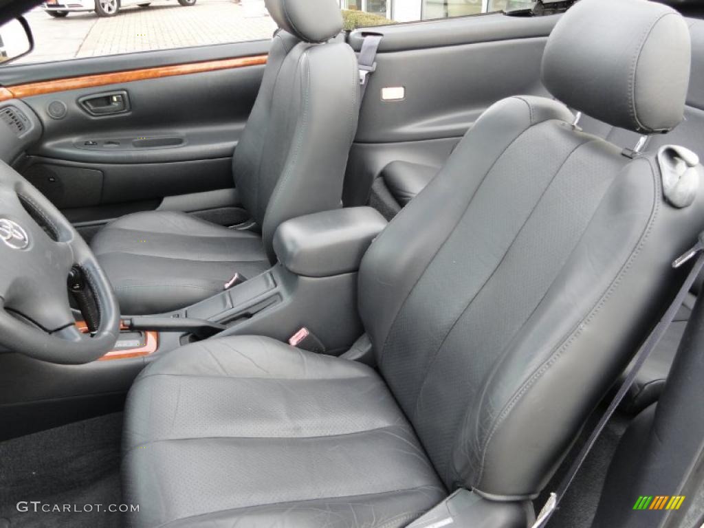 Charcoal Interior 2002 Toyota Solara SLE V6 Convertible Photo #45469038