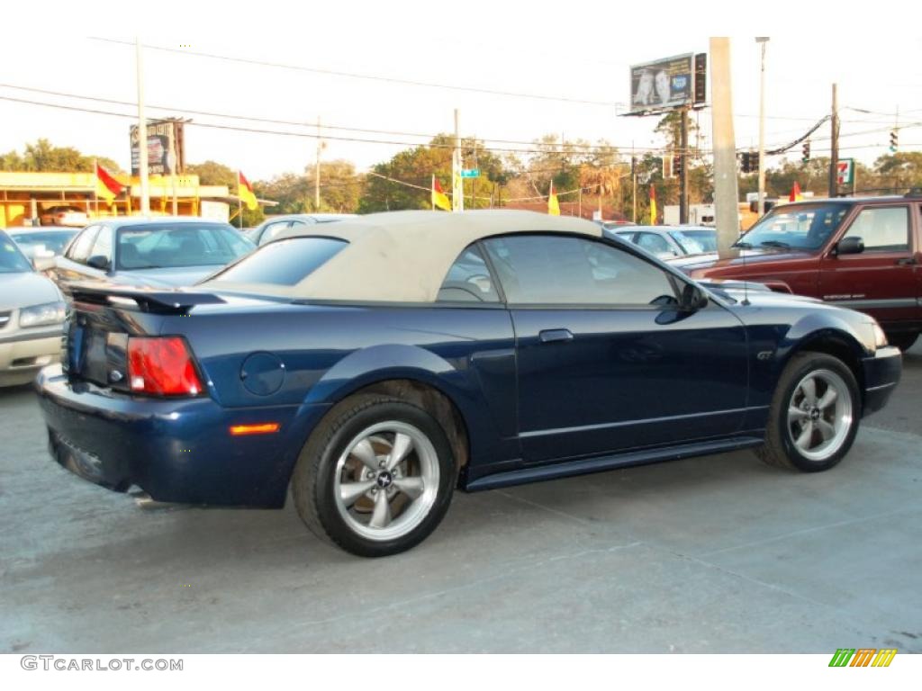 True Blue Metallic 2002 Ford Mustang GT Convertible Exterior Photo #45470072