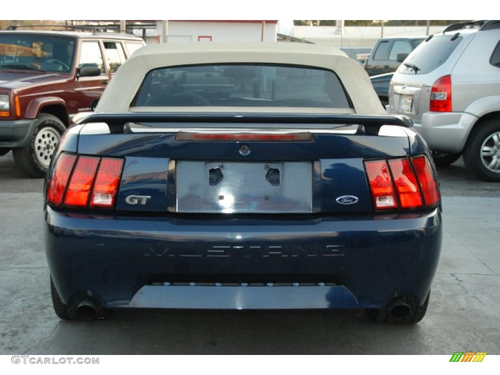 2002 Mustang GT Convertible - True Blue Metallic / Medium Parchment photo #12