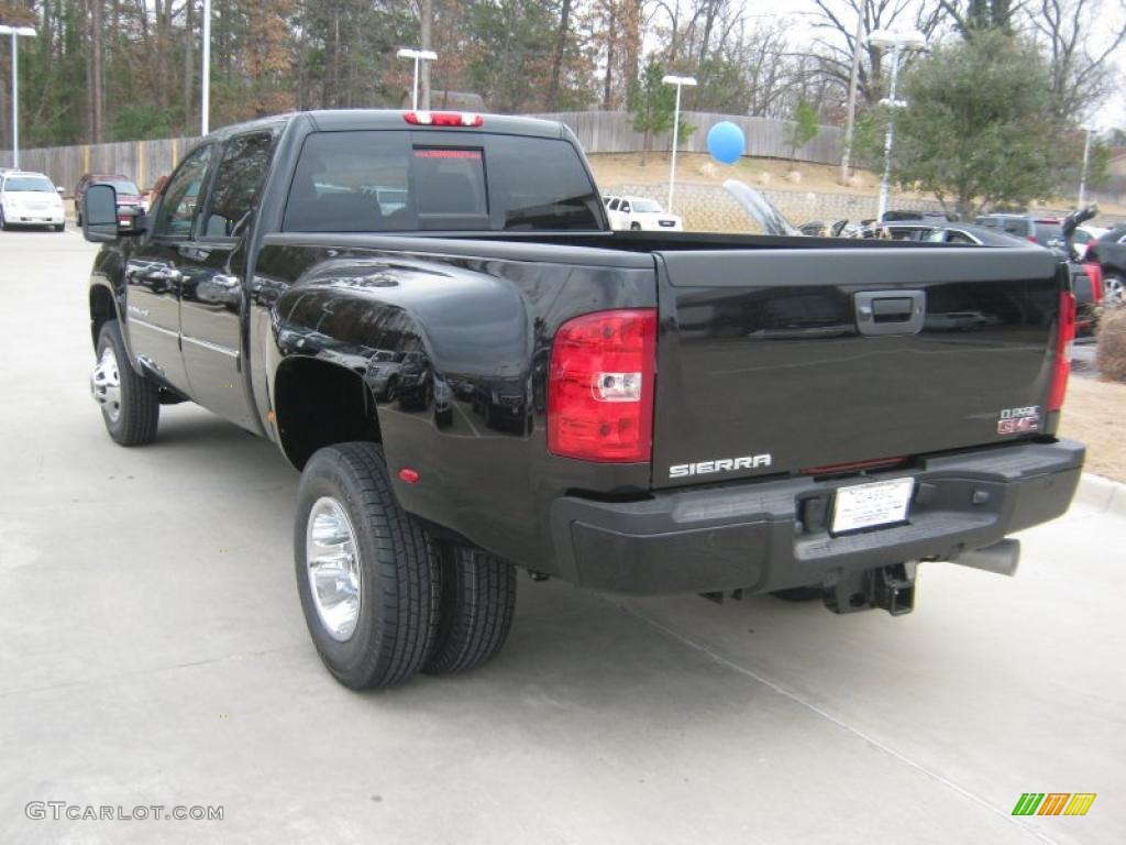 Onyx Black 2011 GMC Sierra 3500HD Denali Crew Cab 4x4 Dually Exterior Photo #45470708