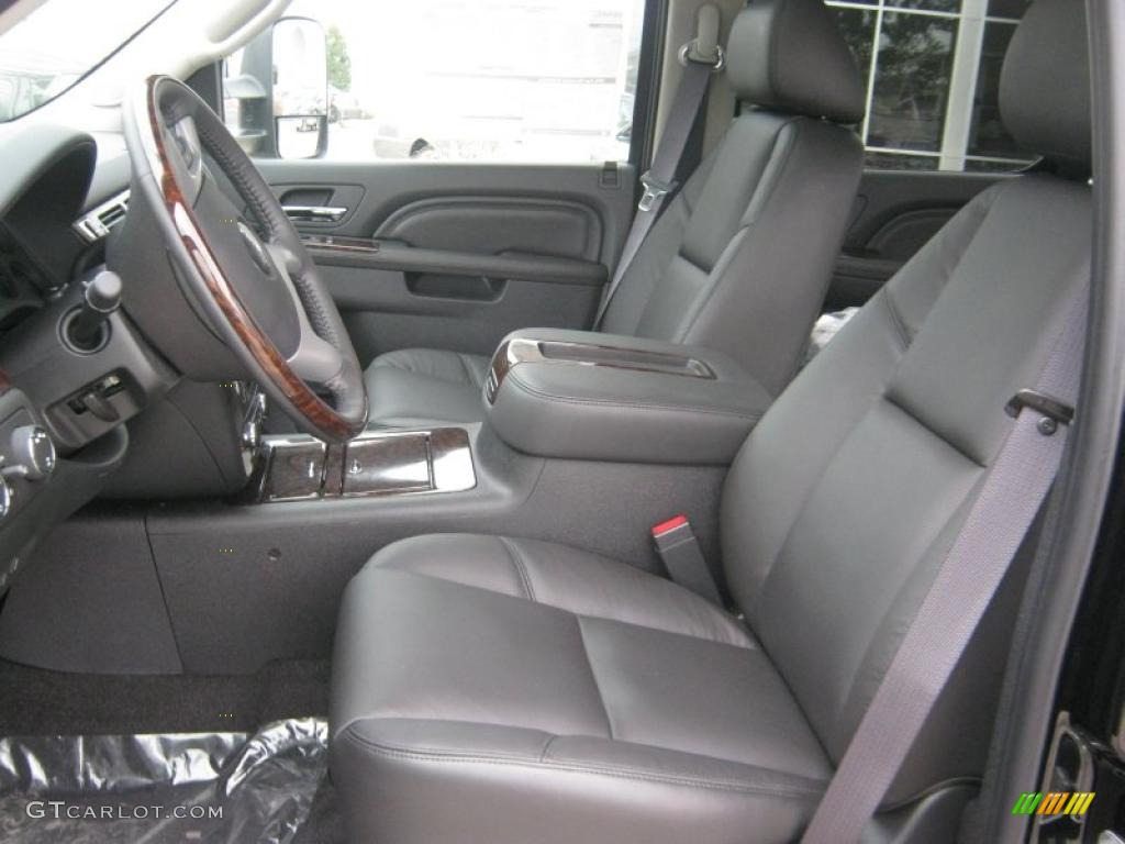 Ebony Interior 2011 GMC Sierra 3500HD Denali Crew Cab 4x4 Dually Photo #45470824