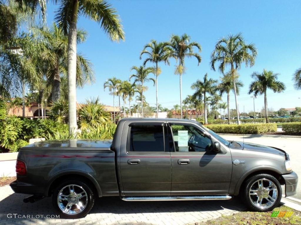 Dark Shadow Grey Metallic 2002 Ford F150 Harley-Davidson SuperCrew Exterior Photo #45472008