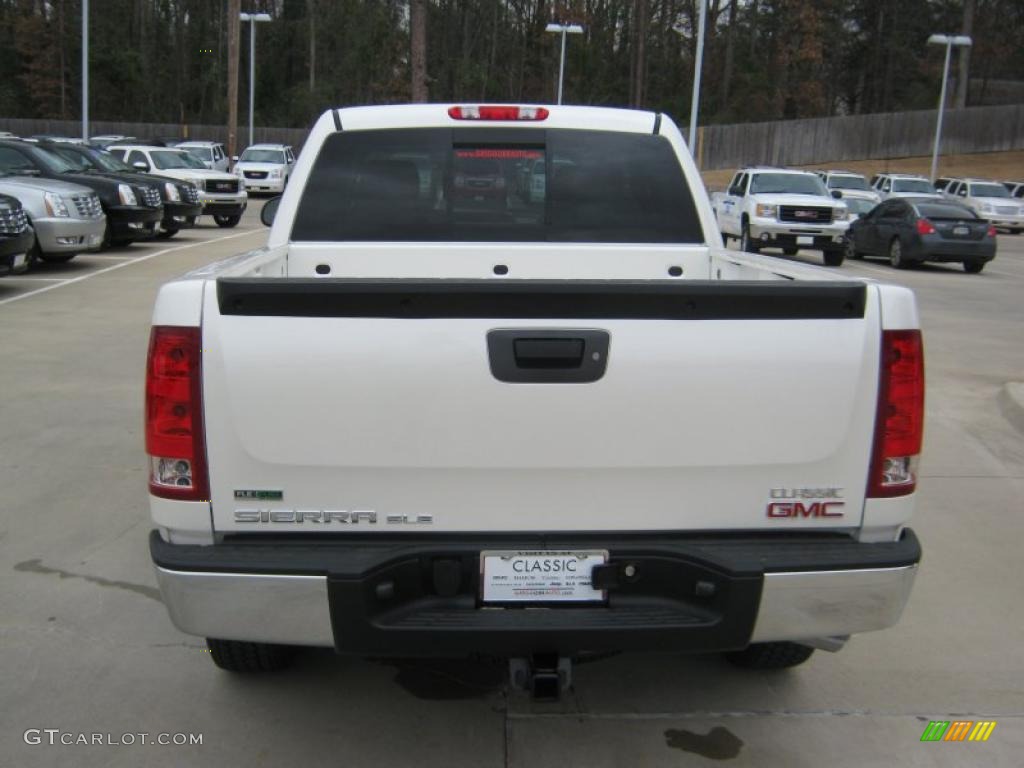 2011 Sierra 1500 SLE Crew Cab 4x4 - White Diamond Tricoat / Dark Titanium/Light Titanium photo #4