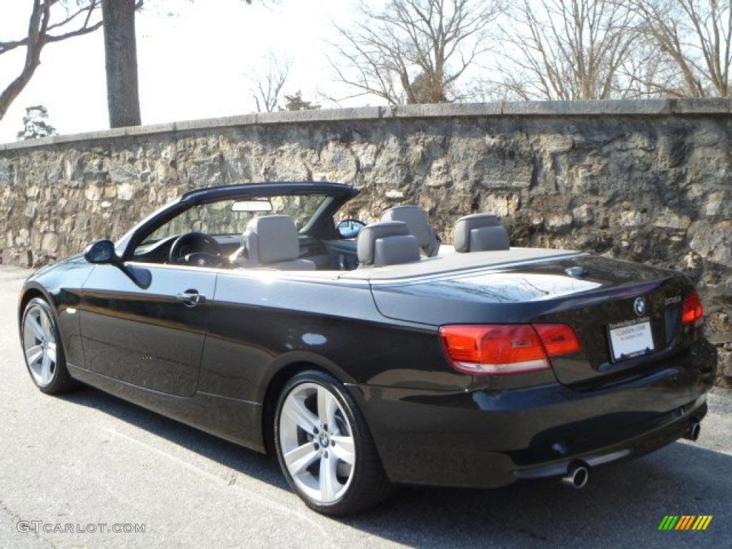 2008 3 Series 335i Convertible - Black Sapphire Metallic / Black photo #6