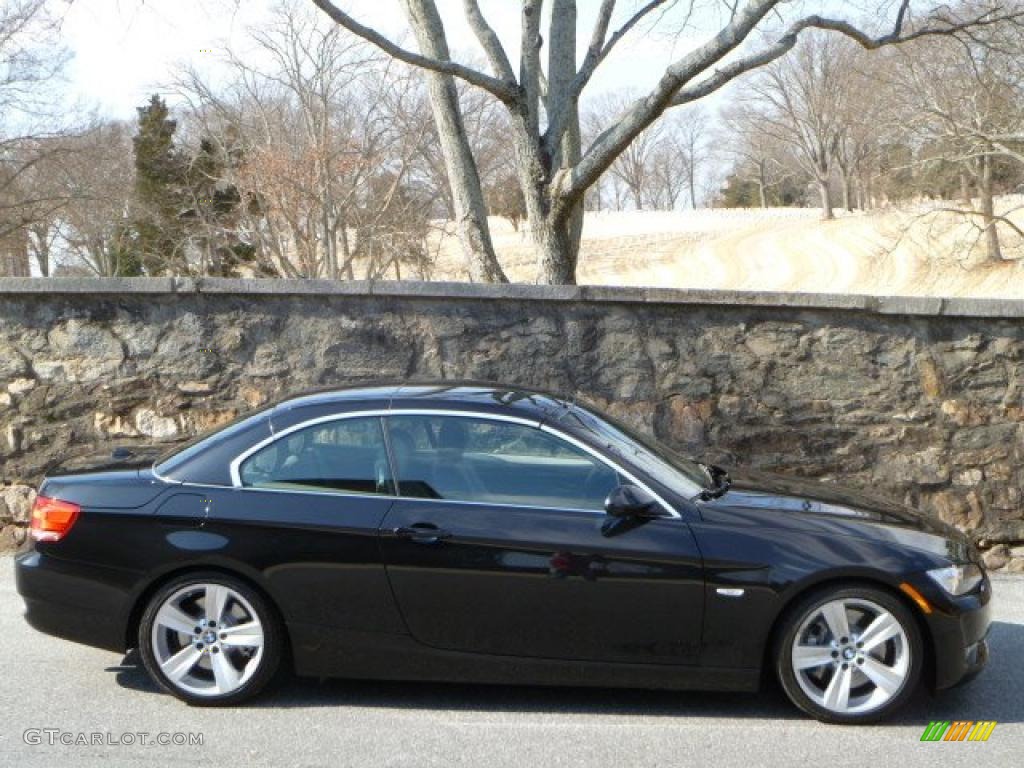 2008 3 Series 335i Convertible - Black Sapphire Metallic / Black photo #11