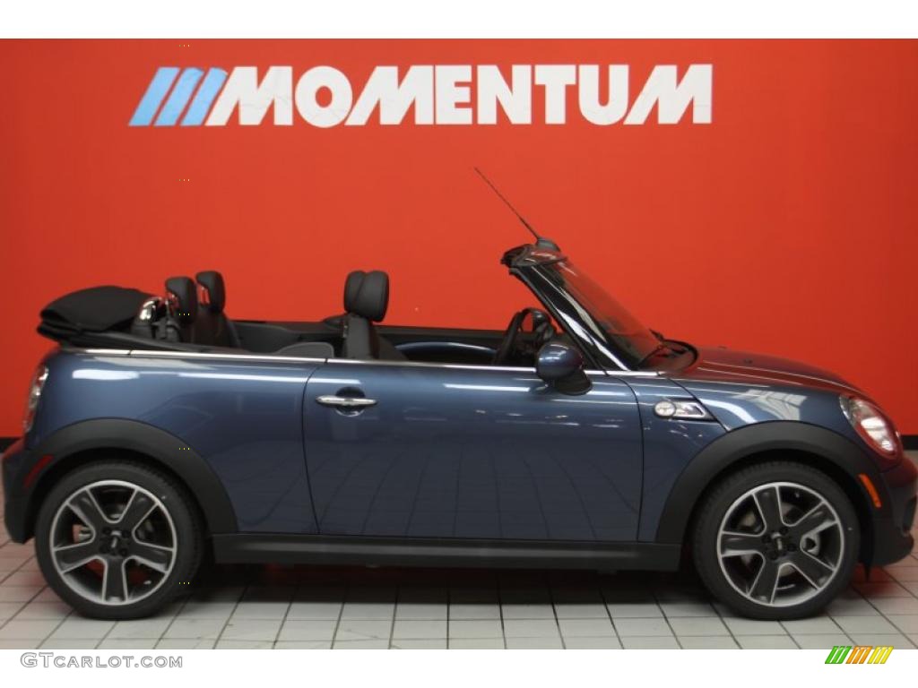 2011 Cooper S Convertible - Horizon Blue Metallic / Carbon Black photo #17