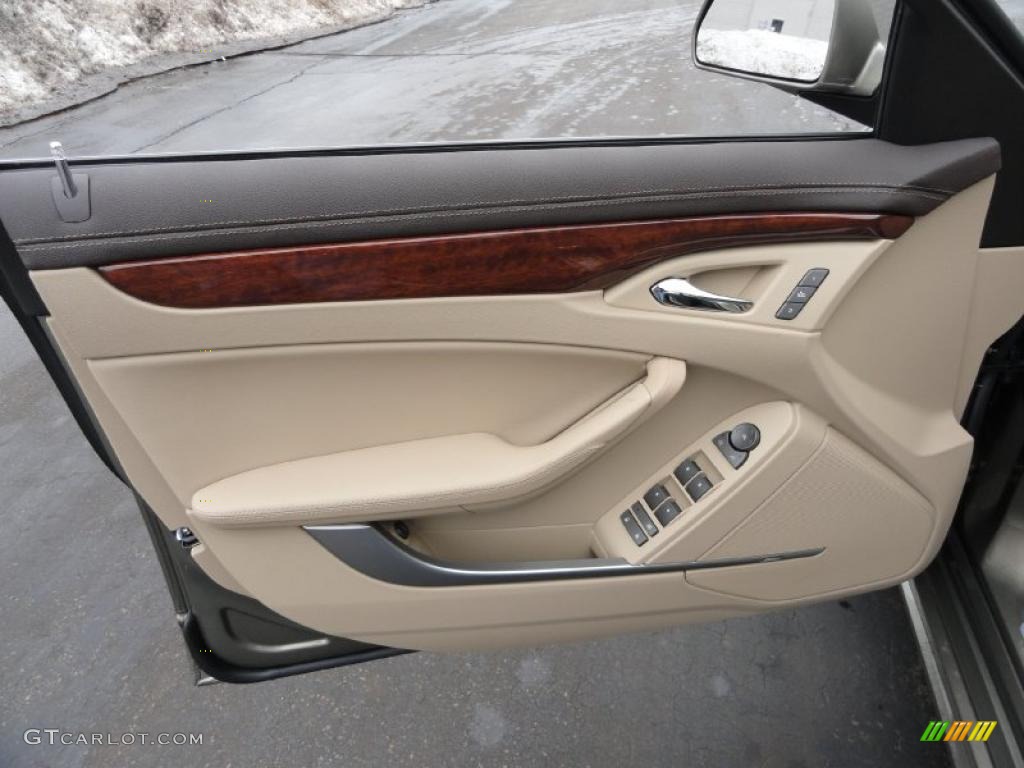 2011 Cadillac CTS 3.0 Sedan Cashmere/Cocoa Door Panel Photo #45476574