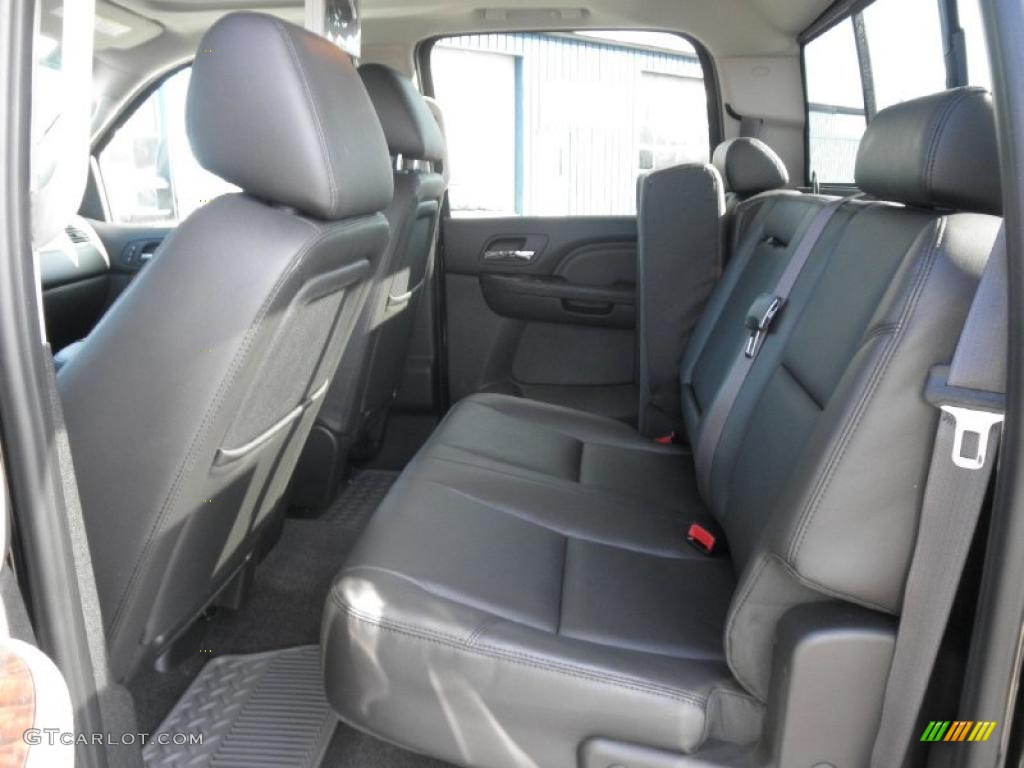 Ebony Interior 2011 GMC Sierra 3500HD Denali Crew Cab 4x4 Dually Photo #45476810