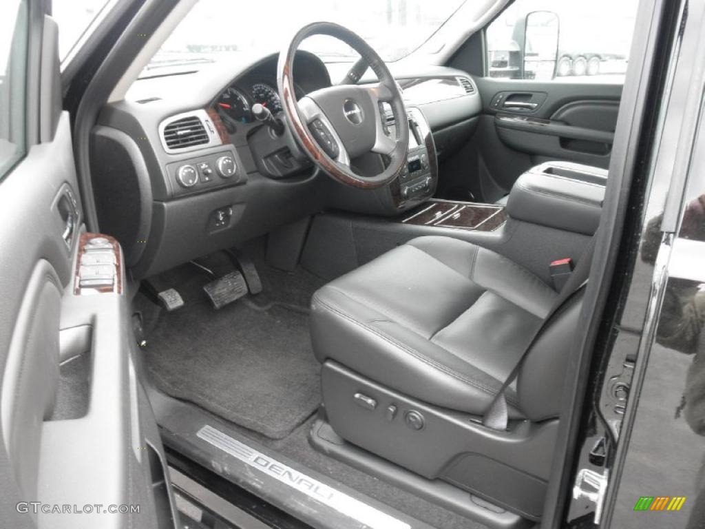 Ebony Interior 2011 GMC Sierra 2500HD Denali Crew Cab 4x4 Photo #45478011