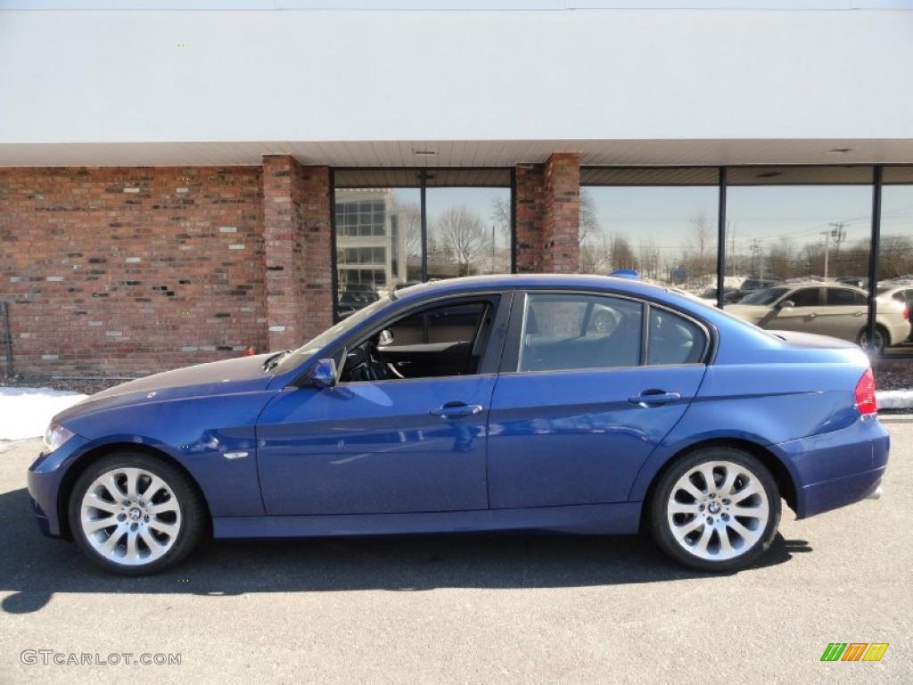 2008 3 Series 328xi Sedan - Montego Blue Metallic / Black photo #3