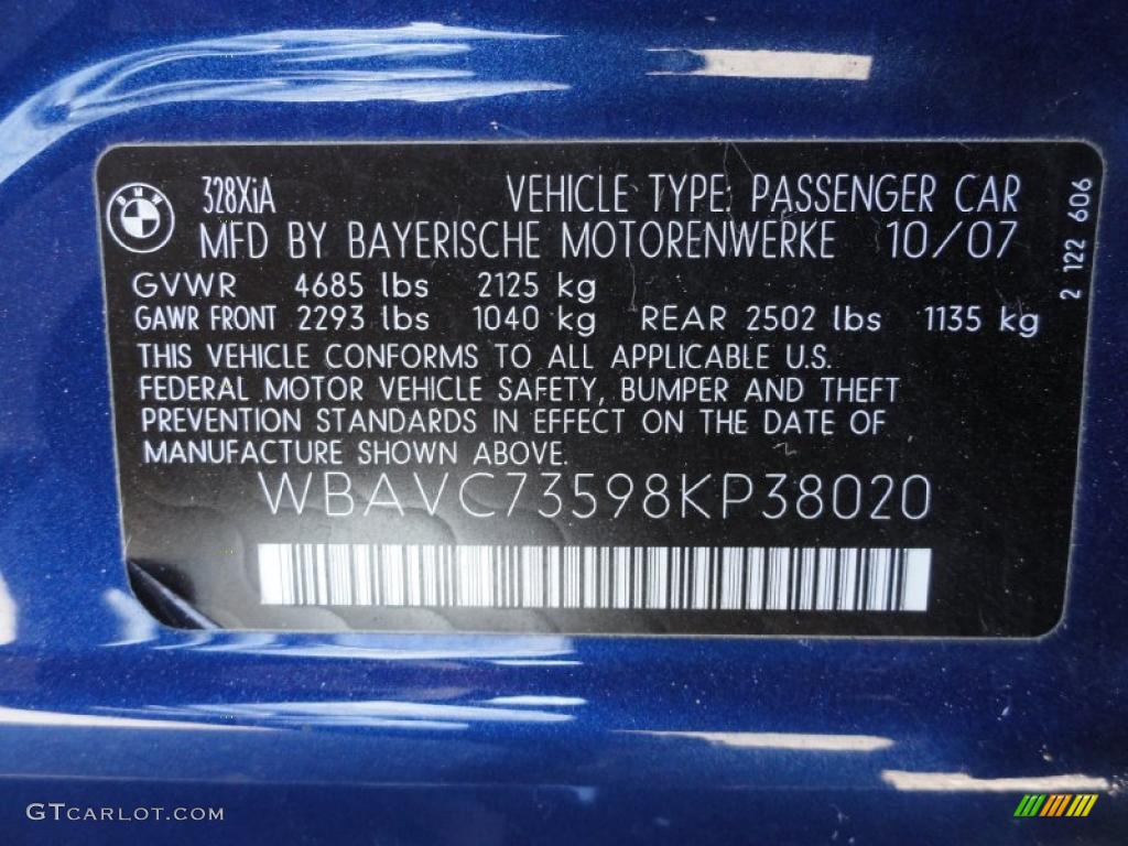 2008 3 Series 328xi Sedan - Montego Blue Metallic / Black photo #16