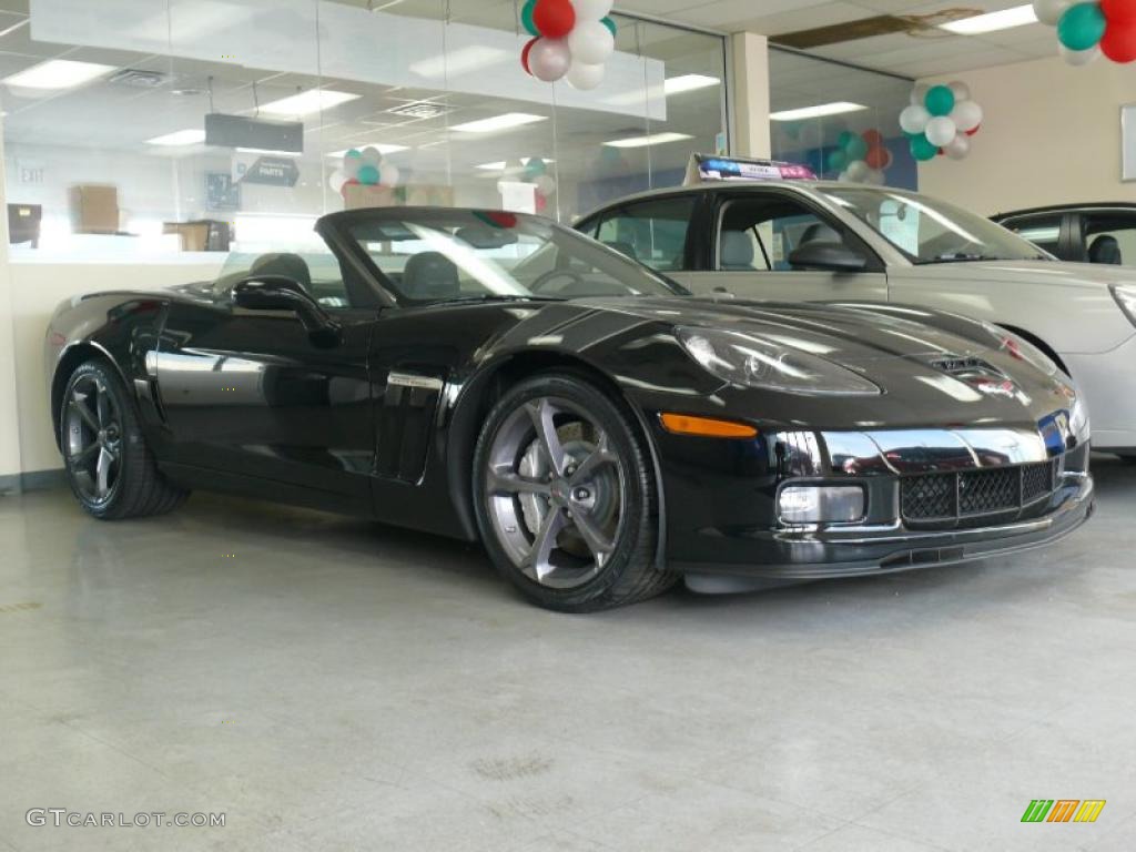 2011 Corvette Grand Sport Convertible - Black / Ebony Black/Titanium photo #1