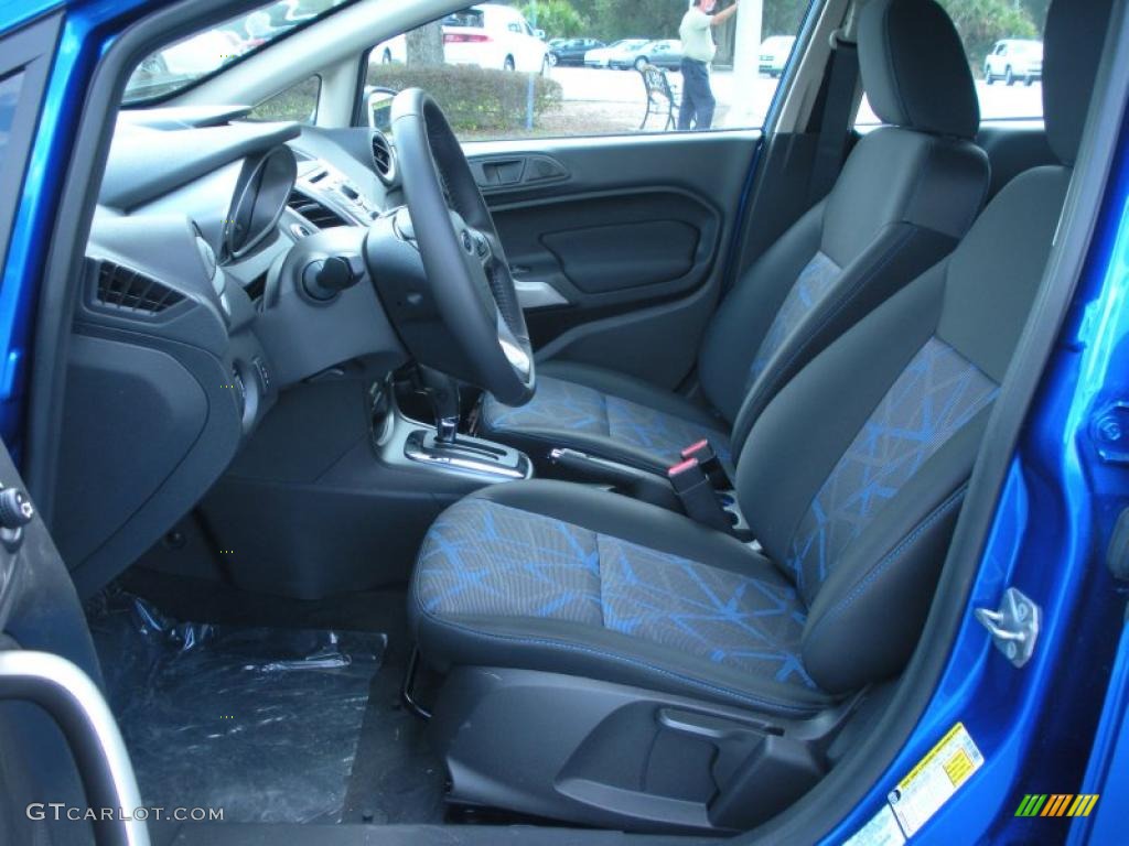 2011 Fiesta SES Hatchback - Blue Flame Metallic / Charcoal Black/Blue Cloth photo #5