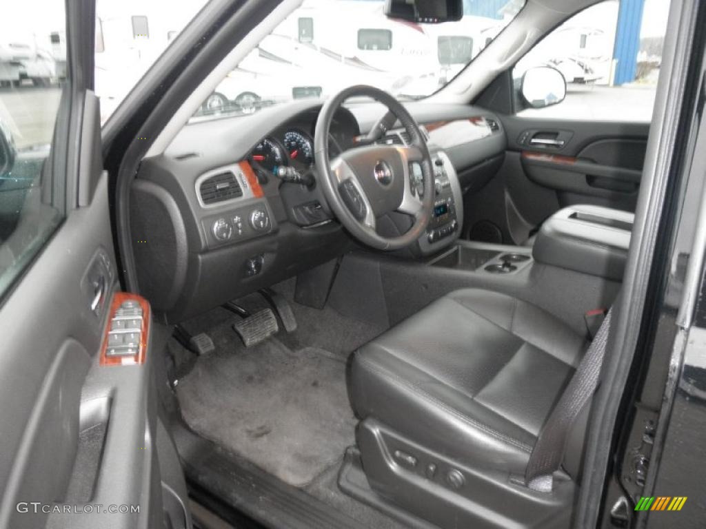 Ebony Interior 2011 GMC Yukon SLT 4x4 Photo #45480625
