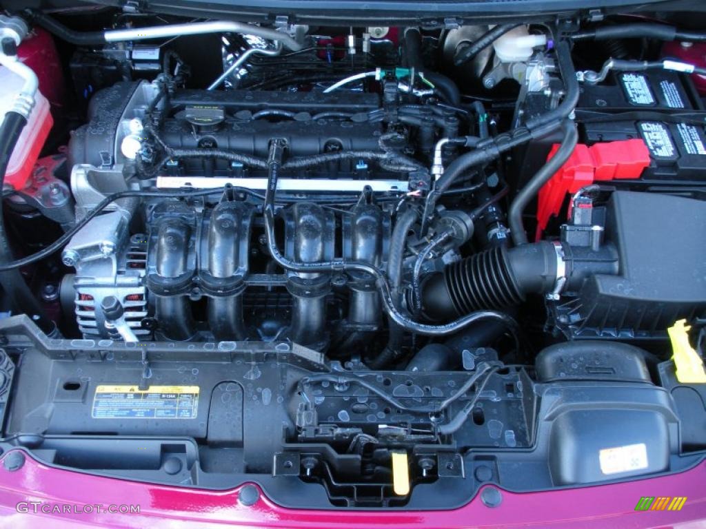 2011 Fiesta SES Hatchback - Bright Magenta Metallic / Charcoal Black/Blue Cloth photo #12