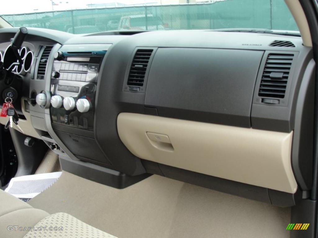 2010 Toyota Tundra TSS CrewMax Sand Beige Dashboard Photo #45482547