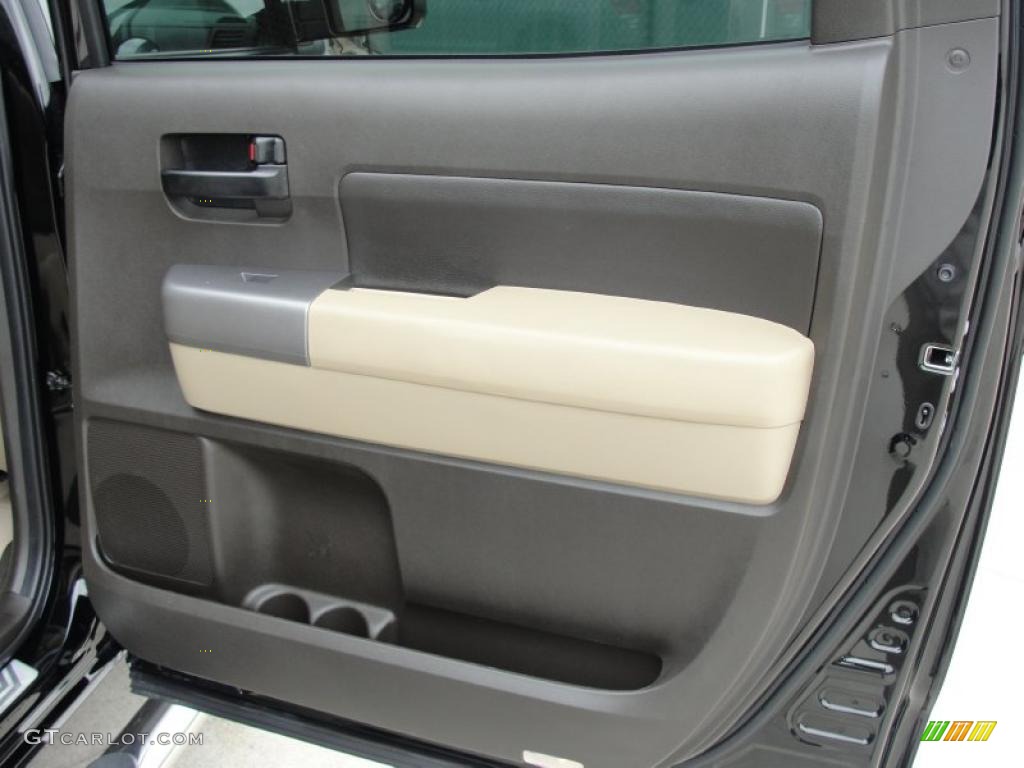 2010 Toyota Tundra TSS CrewMax Sand Beige Door Panel Photo #45482559