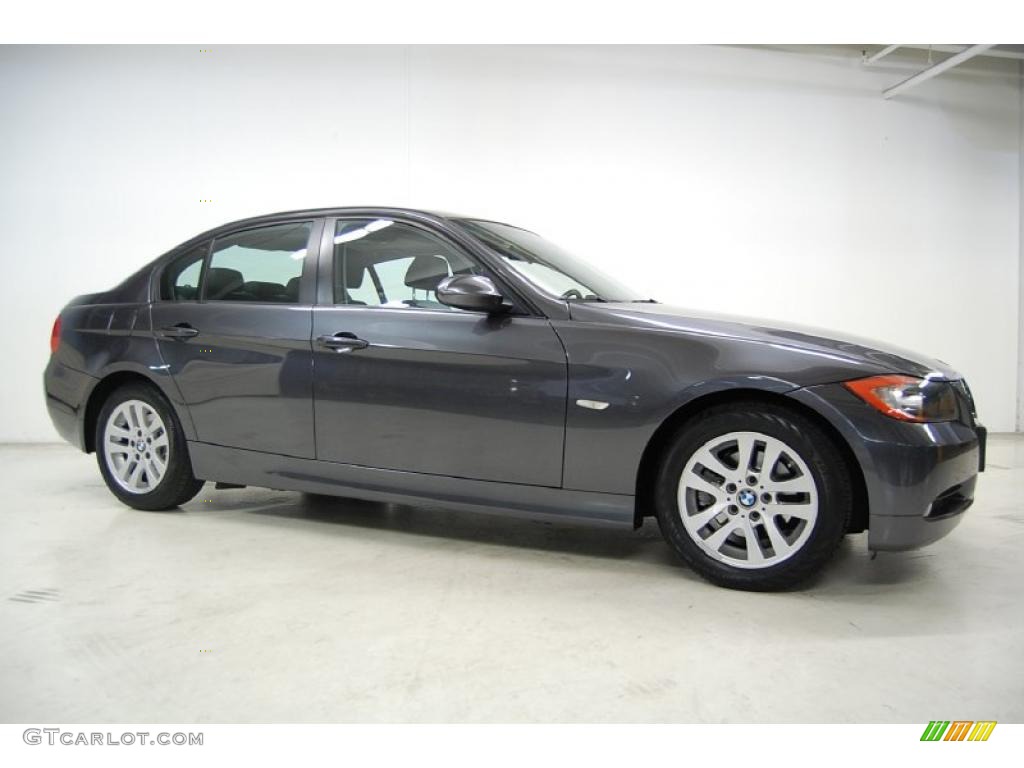 2007 3 Series 328i Sedan - Space Gray Metallic / Black photo #2