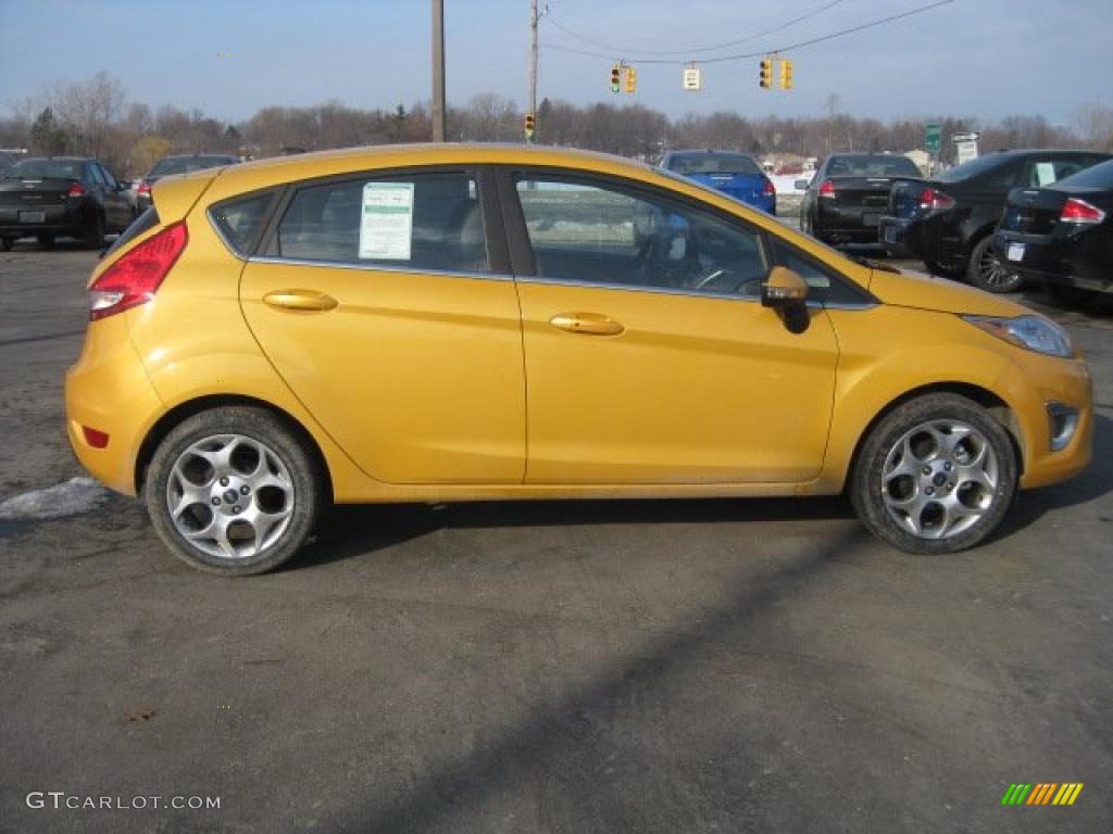 Yellow Blaze Metallic Tri-Coat 2011 Ford Fiesta SES Hatchback Exterior Photo #45484866