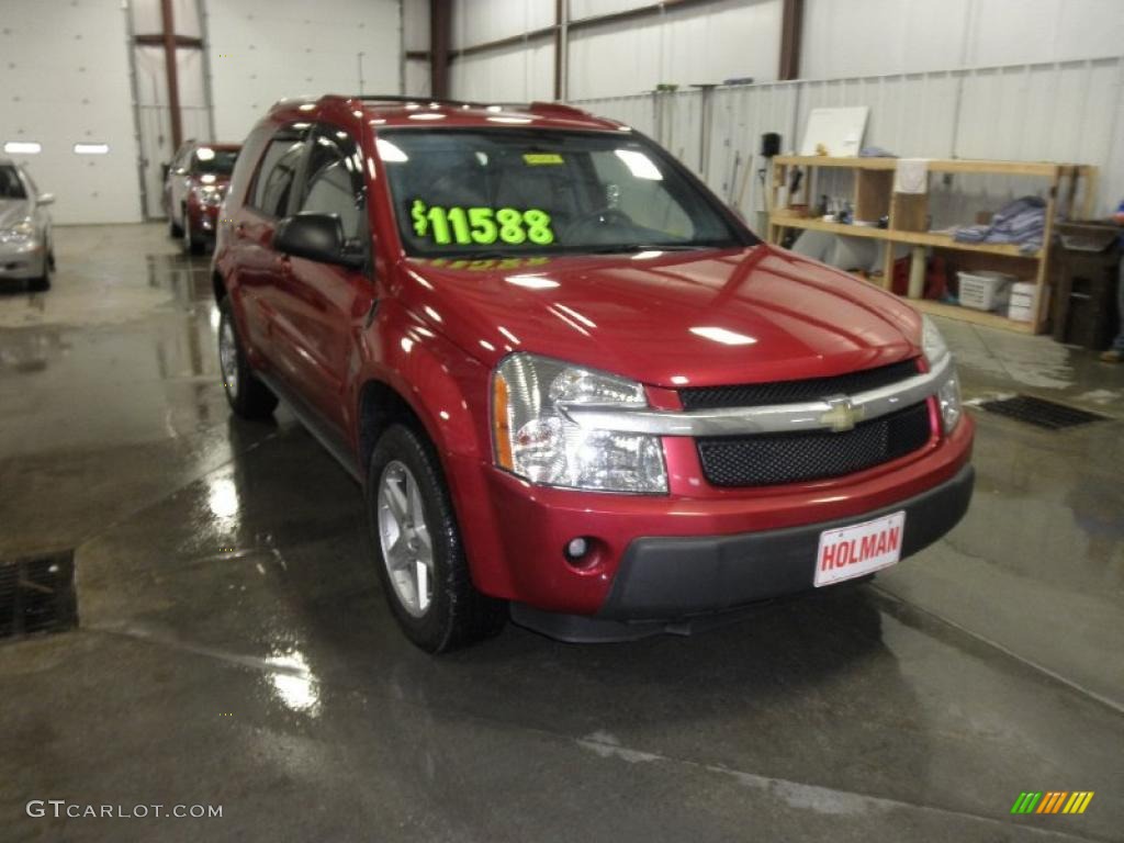 2005 Equinox LT AWD - Salsa Red Metallic / Light Gray photo #2