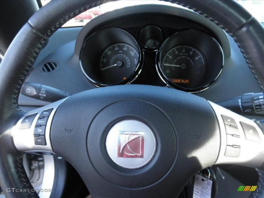 2007 Saturn Sky Roadster Black Steering Wheel Photo #45490686