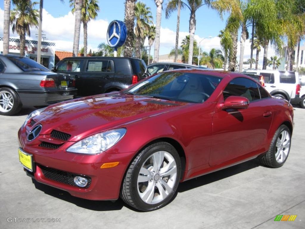 Storm Red Metallic 2009 Mercedes-Benz SLK 350 Roadster Exterior Photo #45493530