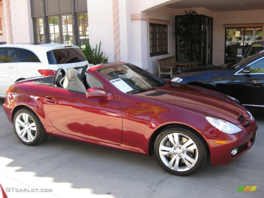 Storm Red Metallic 2009 Mercedes-Benz SLK 350 Roadster Exterior Photo #45493630