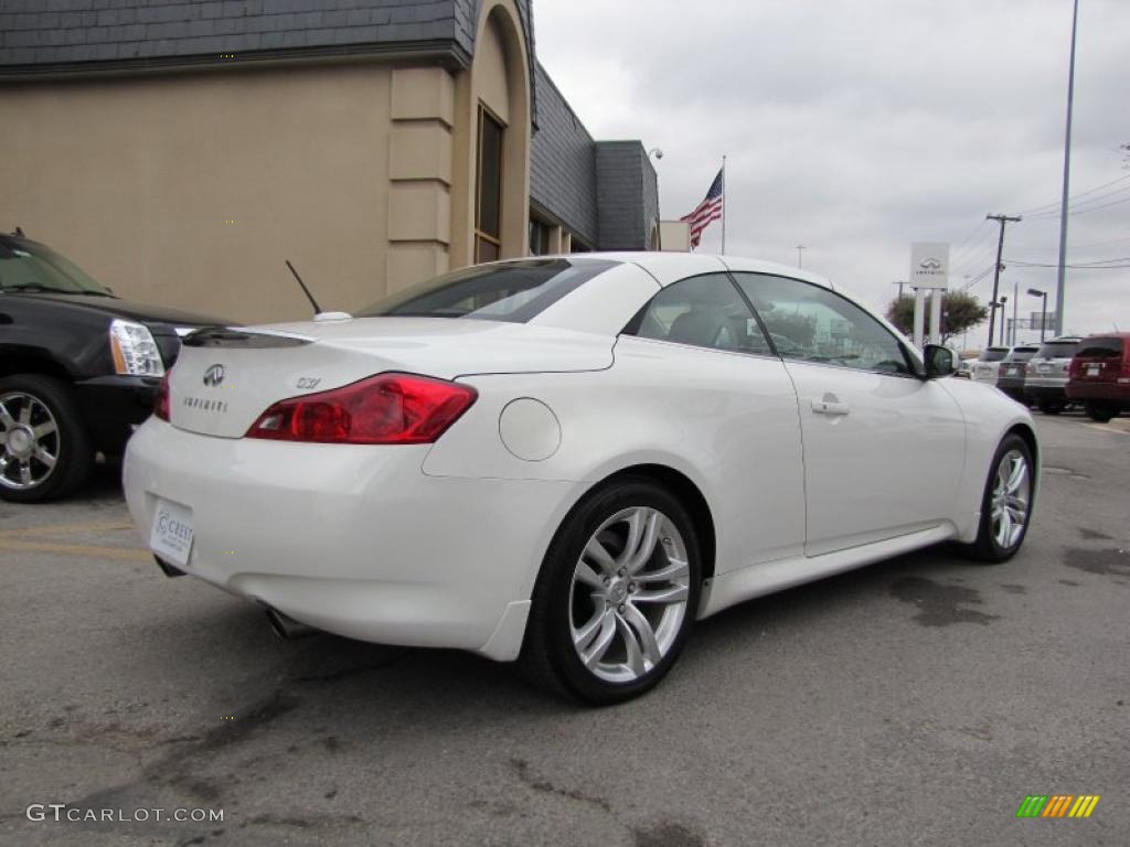 2009 G 37 Convertible - Moonlight White / Stone photo #7