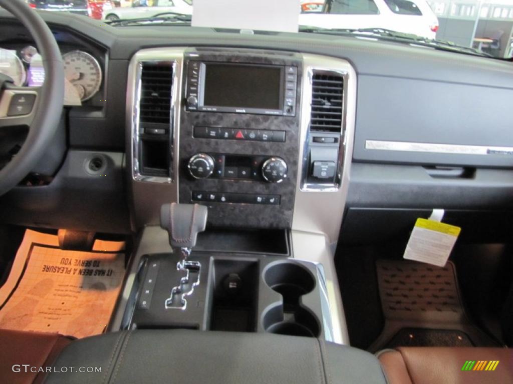 2011 Dodge Ram 1500 Laramie Longhorn Crew Cab Dark Slate Gray/Russet Brown Dashboard Photo #45499286