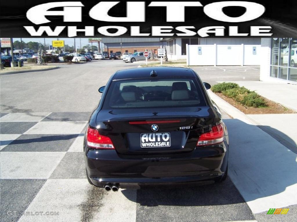 2009 1 Series 128i Coupe - Jet Black / Black photo #3