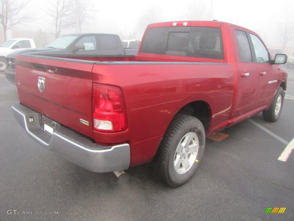 2011 Ram 1500 SLT Quad Cab - Deep Cherry Red Crystal Pearl / Dark Slate Gray/Medium Graystone photo #3