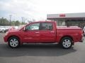 2010 Red Alert Nissan Titan LE Crew Cab  photo #2