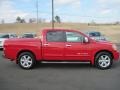 2010 Red Alert Nissan Titan LE Crew Cab  photo #7