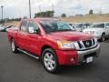 2010 Red Alert Nissan Titan LE Crew Cab  photo #8