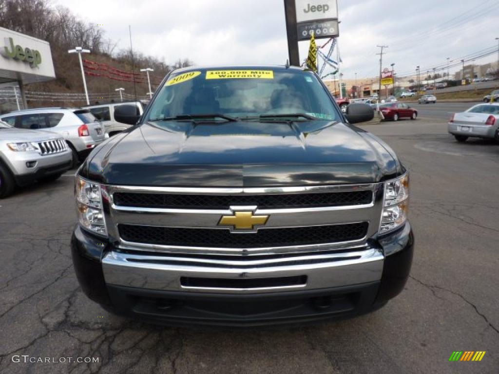 2009 Silverado 1500 LS Crew Cab 4x4 - Black / Dark Titanium photo #7