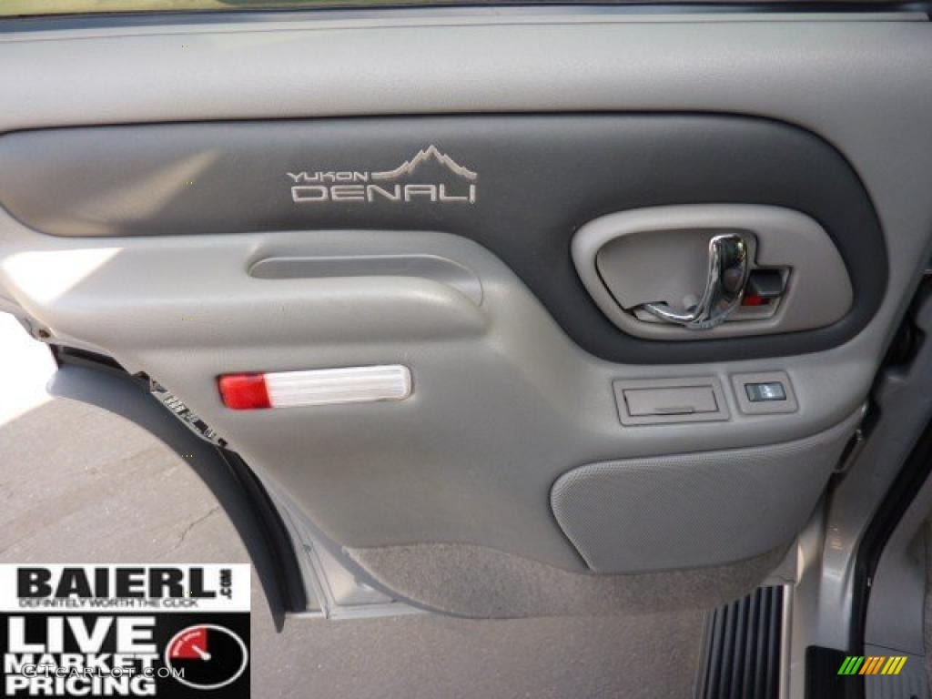 2000 Yukon Denali 4x4 - Silvermist Metallic / Stone Gray photo #14
