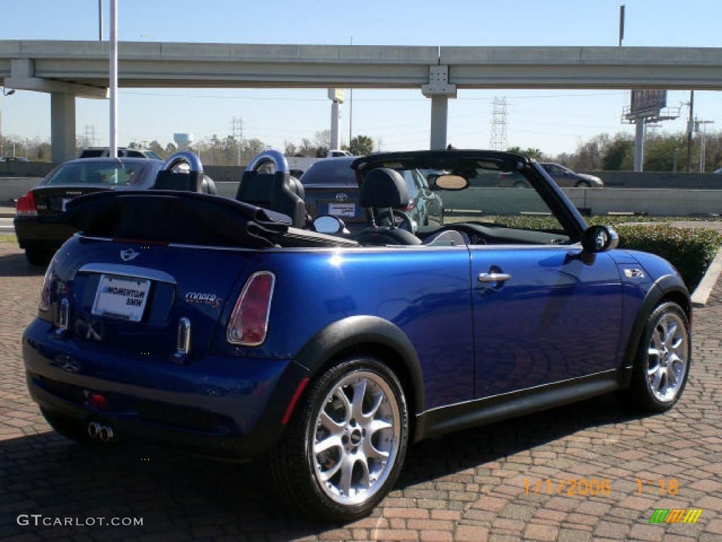 2008 Cooper S Convertible - Lightning Blue Metallic / Panther Black photo #3