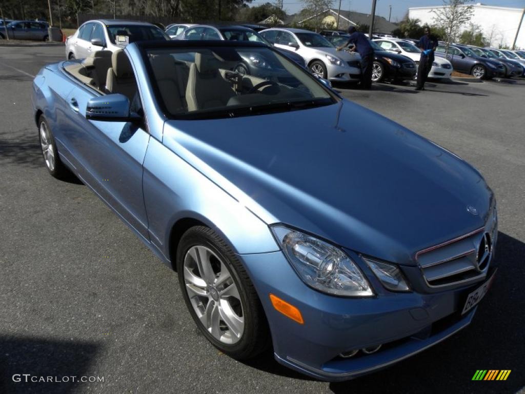 Quartz Blue Metallic 2011 Mercedes-Benz E 350 Cabriolet Exterior Photo #45502039
