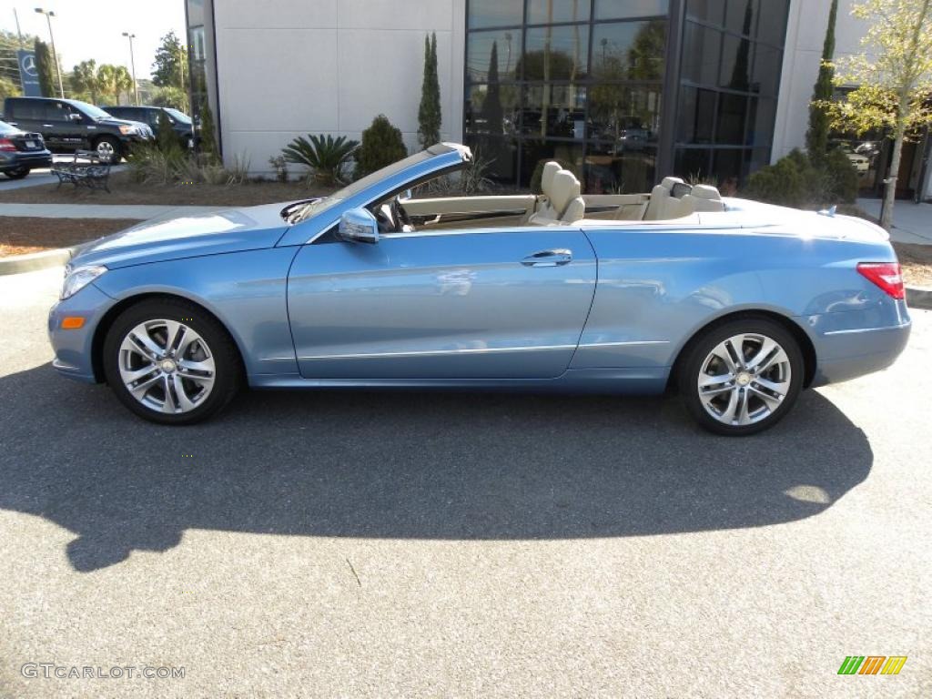 Quartz Blue Metallic 2011 Mercedes-Benz E 350 Cabriolet Exterior Photo #45502051